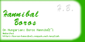 hannibal boros business card